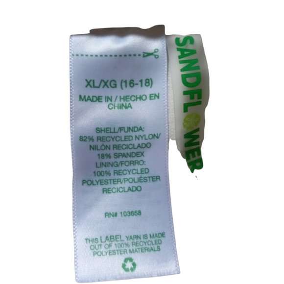 SANDFLOWER Bandeau Bikini Set High Waisted Swimsuit Women's Size L & XL - Picture 10 of 16